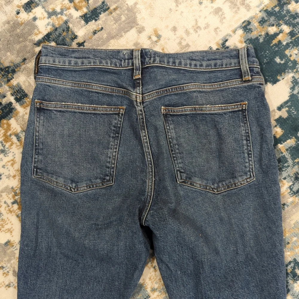AGOLDE Willow Mid Rise Slim Straight Blue Jeans - Women's 28 Classic Basic Denim - Picture 7 of 14